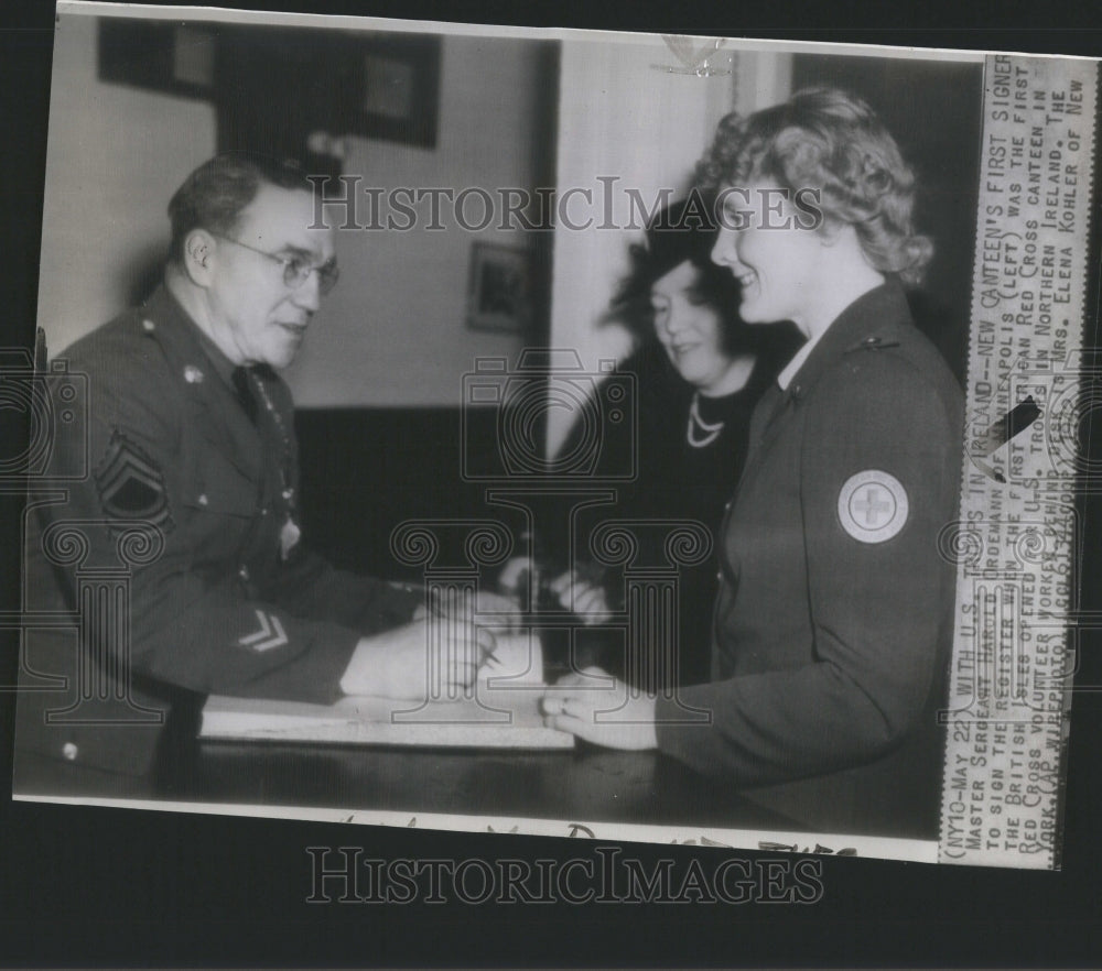 1942 Press Photo Master Sergeant Harold Ordemann