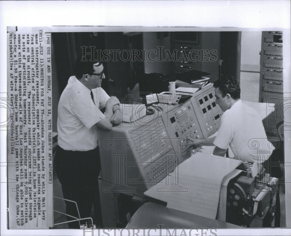 1964 Press Photo Subscriotion Television (STV)