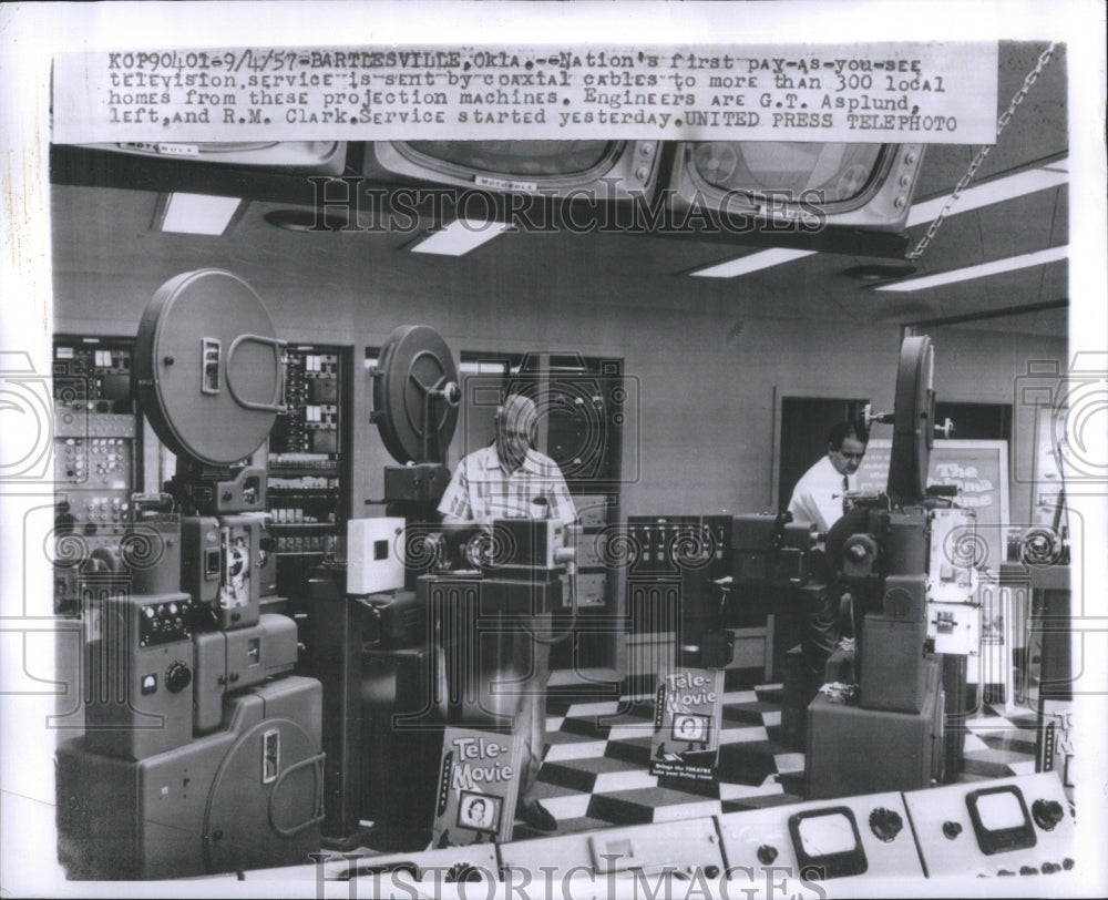 1957 Press Photo Coaxial Electrical Cable