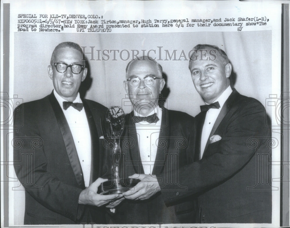 1967 Press Photo Emmy Award for The Road to Nowhere