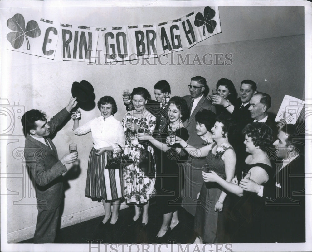 1961 Press Photo St. Patrick&#39;s Day celebration