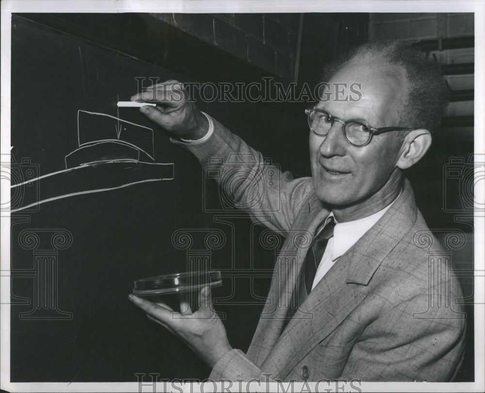 1946 Press Photo W.H. Rowan astronomy instructor polish