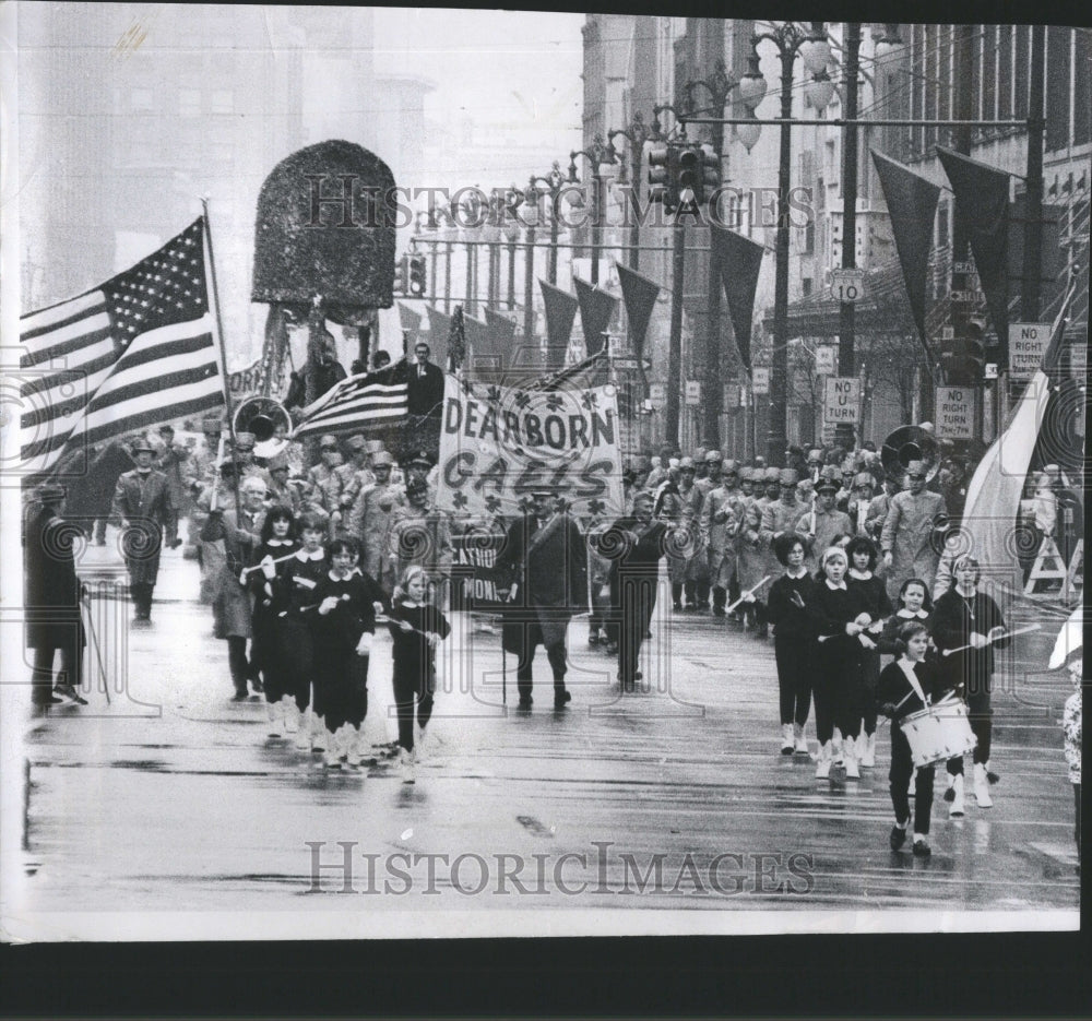 1965 Press Photo Dearborn St. Patrick&#39;s Day Parde Gaels