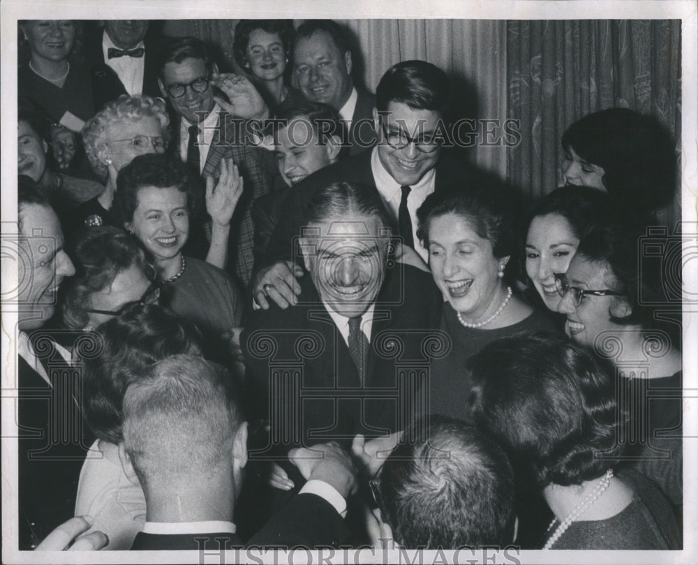 1962 Press Photo Meeting Niel State Bler Head Quarters