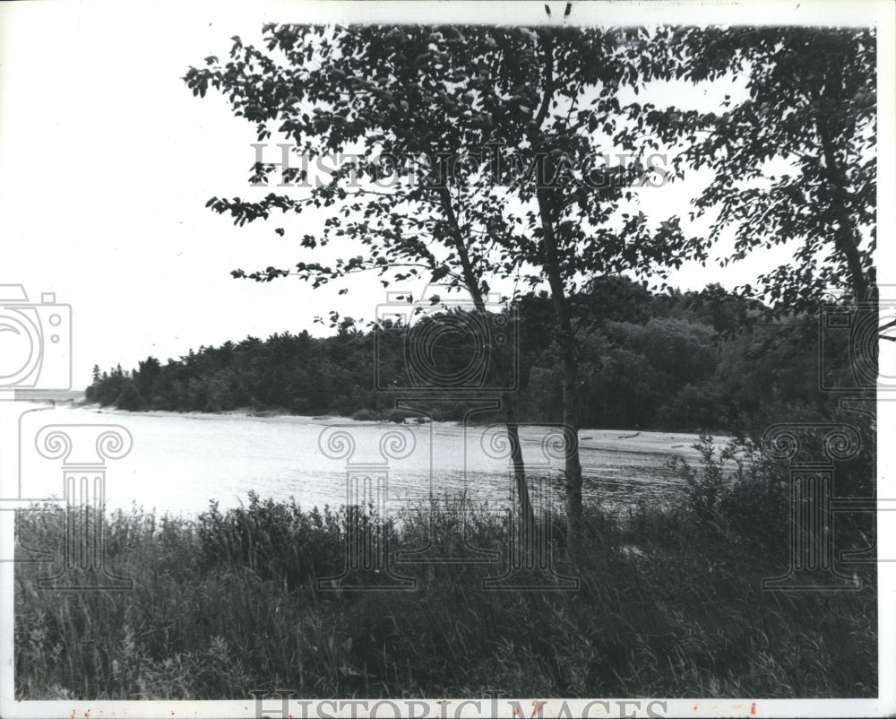 1980 Press Photo Michigan Cross Village Shoreline