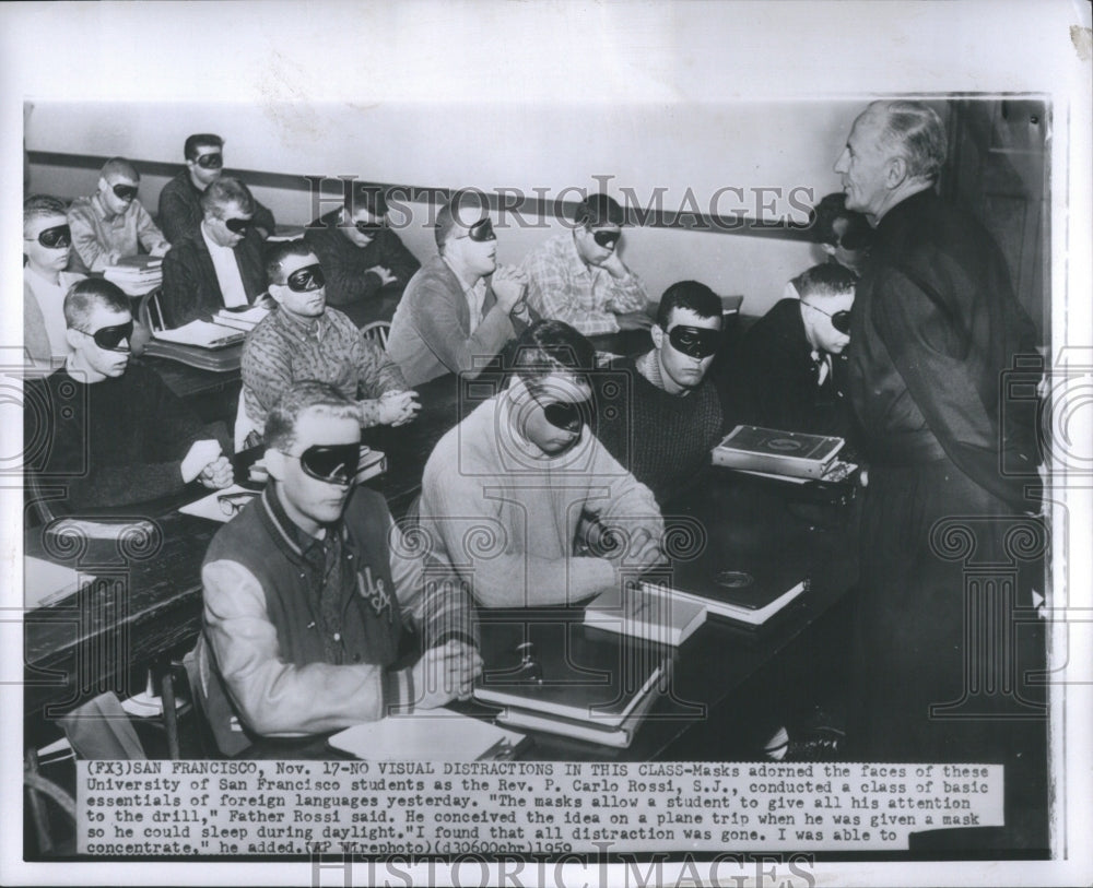 1959 Press Photo Students University on San Francisco