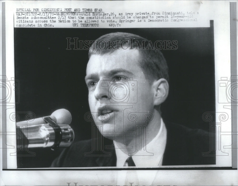 1970 Press Photo Senate Subcommitte Cincinnati Star