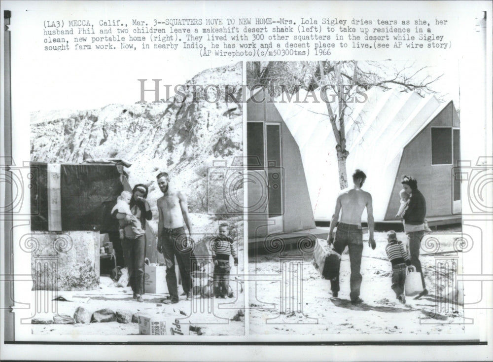 1966 Press Photo Squatting Consist Occupying Abandon