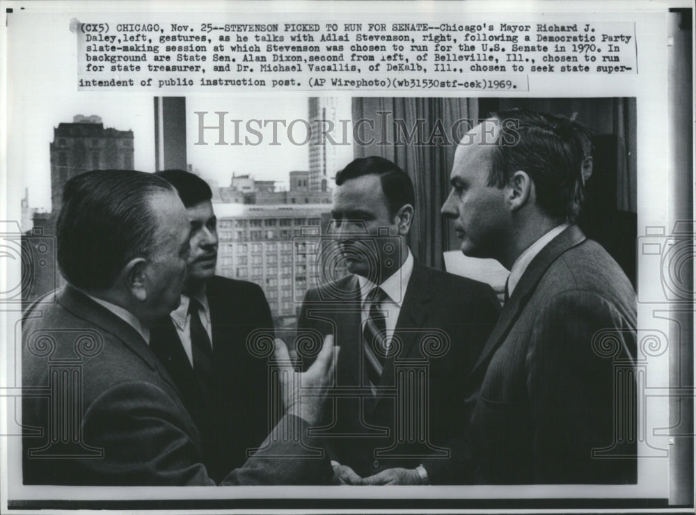 1969 Press Photo Chicago&#39;s Mayor Richard J.Daley Senate