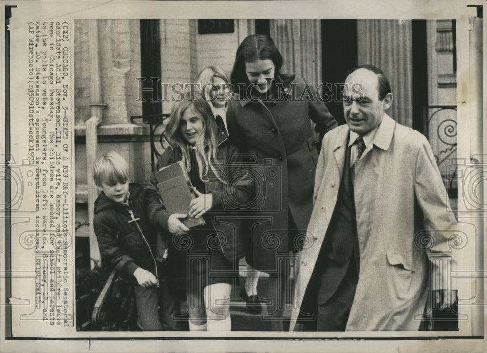 1970 Press Photo Illinois Democratic Senatorial Adlai