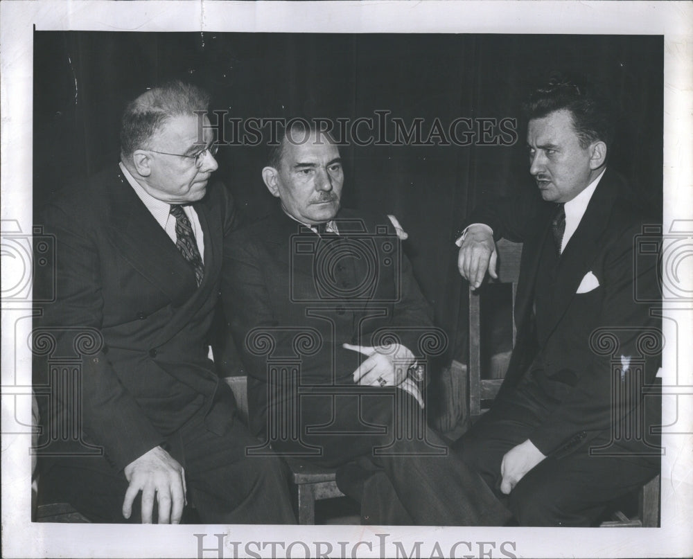 1946 Press Photo Leo Krzycki Jan Stanczyk New York.