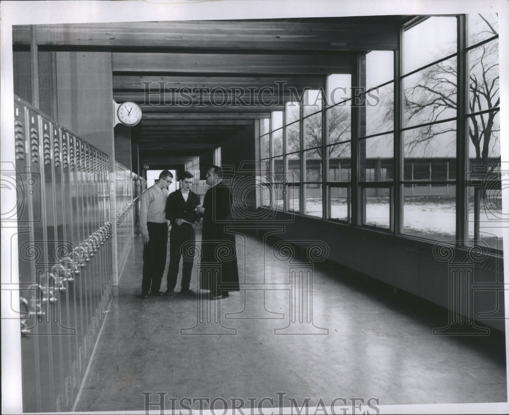 1956 Press Photo Notre Dame HS Larry Fitzpatrick Verow