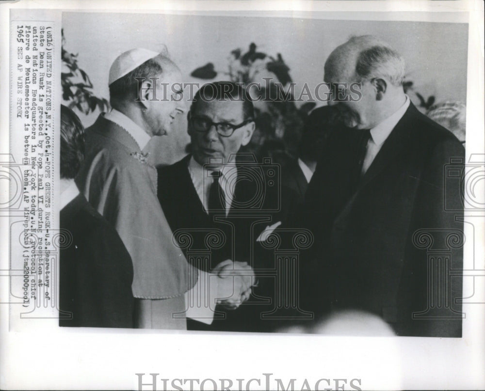 1965 Press Photo US Secretary State Dean Rusk New York