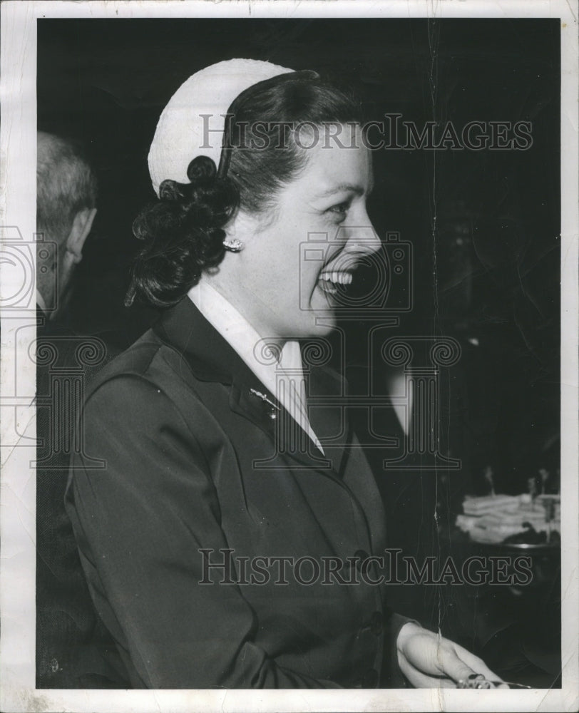 1950 Press Photo Mrs Tunis E Stinson Detroit News Rever