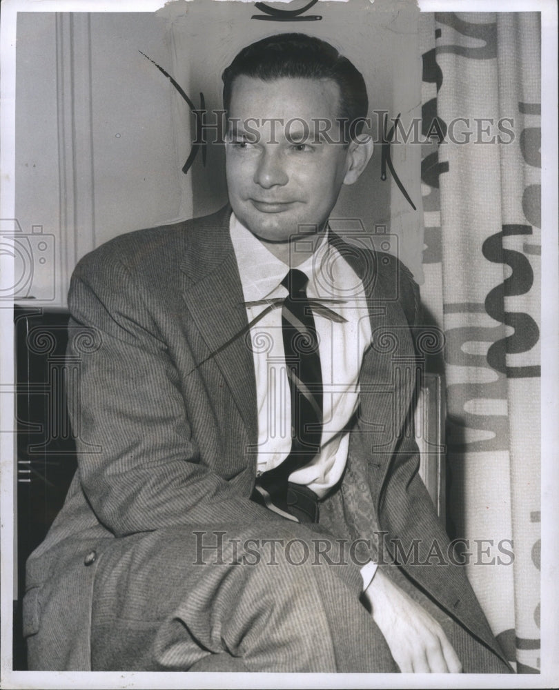 1956 Press Photo David Brinkley NBC Commentator