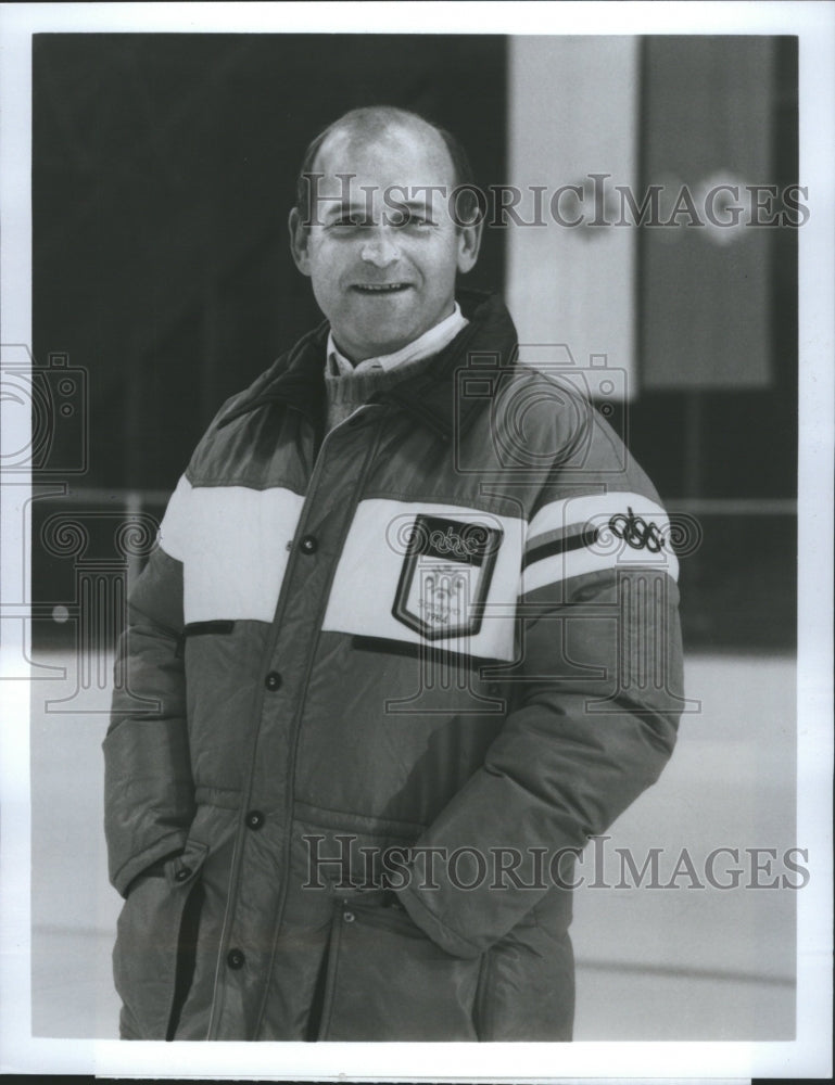 1984 Press Photo Dick Button ABC Commentator Skater