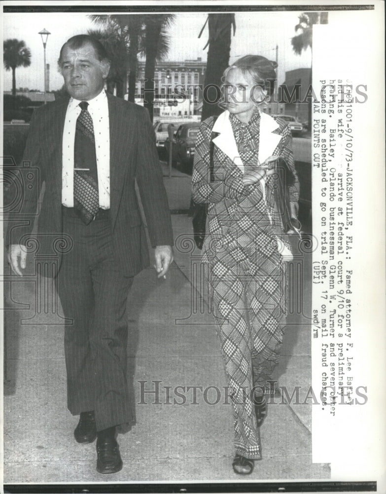 1973 Press Photo F. Lee Bailey and wife.