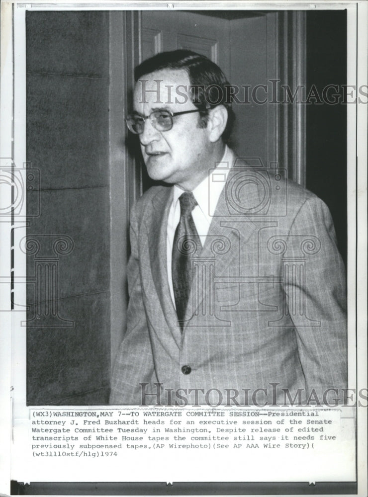 1974 Press Photo Presidential Attorney Fred Buzhardt