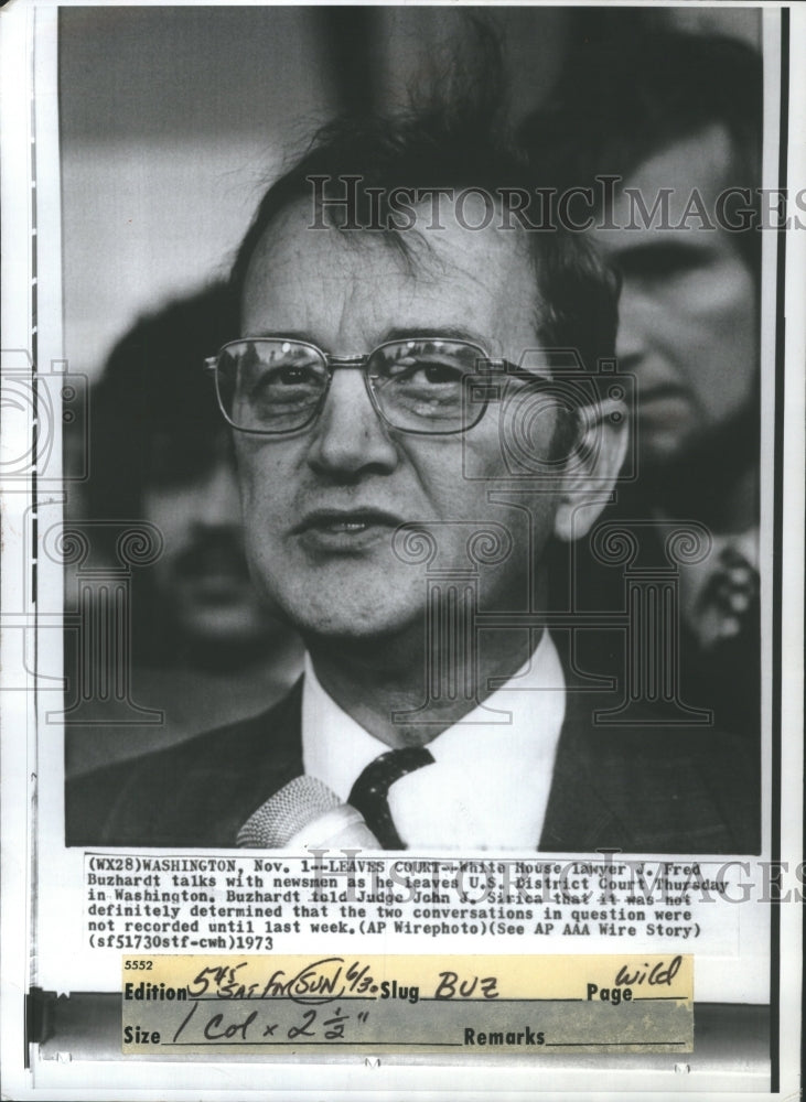 1973 Press Photo U S District Court White House Lawyer