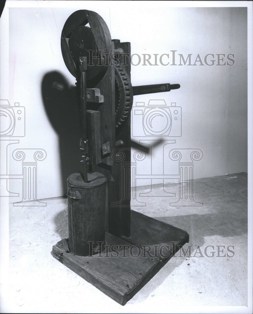 1978 Press Photo Butter Churn at the Michigan State Uni