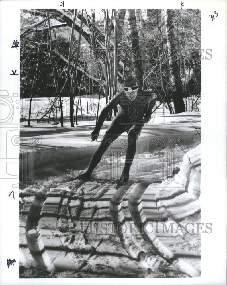 1985 Press Photo Sten Fjeldheim skier