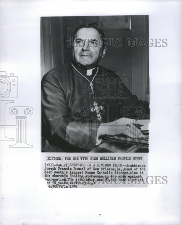 1956 Archbishop Joseph Francis Rummel - Historic Images