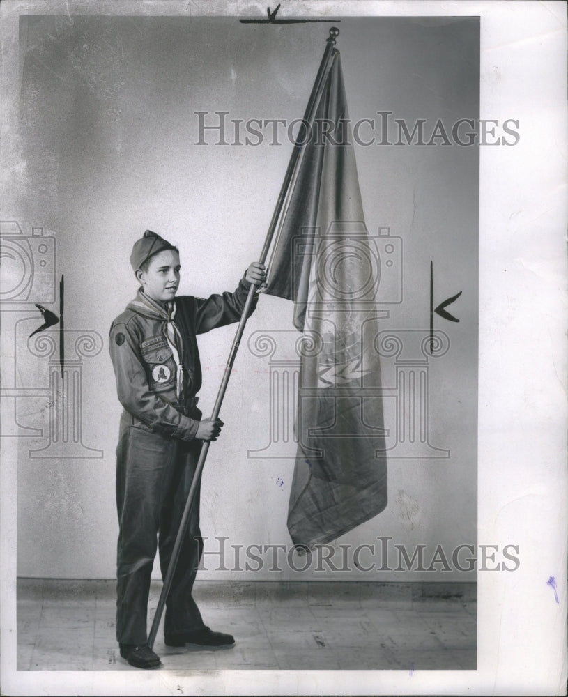 1950 Press Photo United Nations Flag