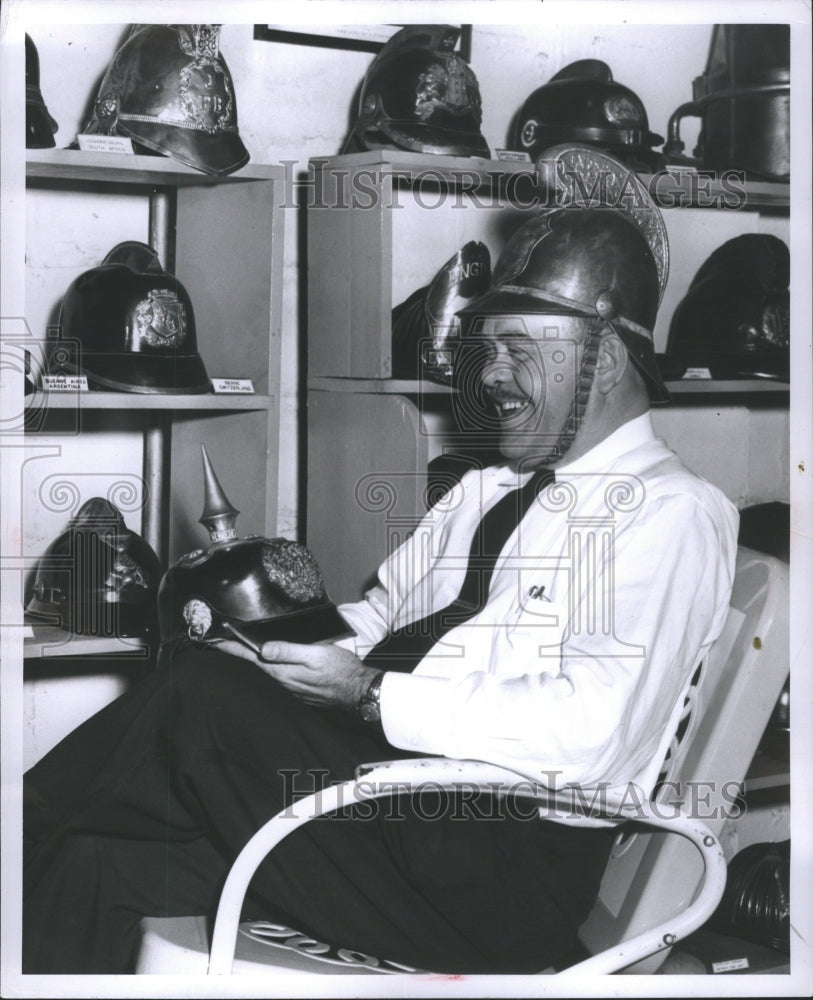 1956 Press Photo Fire fighting equipment.