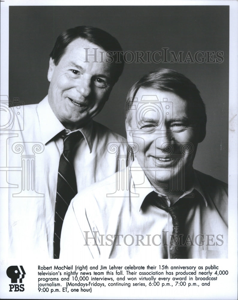 1994 Press Photo Robert McNeil (TV News Reporter)