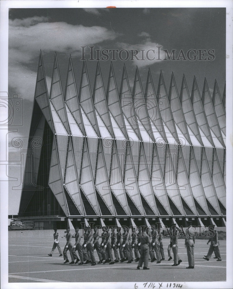 1962 Press Photo Michigan Cadet Drill Team Practice