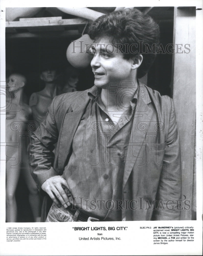 1988 Press Photo Jay McInerney