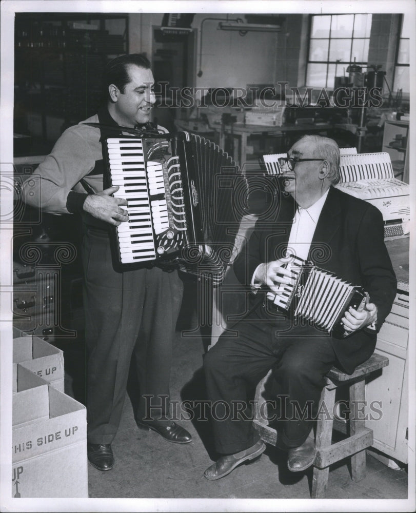 1953 Press Photo Bernardino Valente Mario Valente Accor