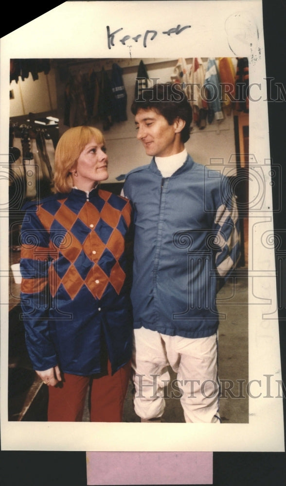 1984 Press Photo Sheila McKenna and Jerry Santage