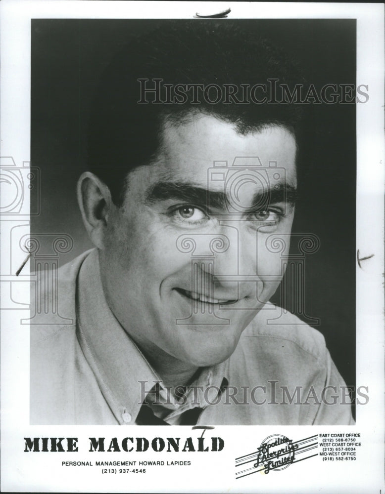 1991 Press Photo Mike MacDonald Comedian Spotlite