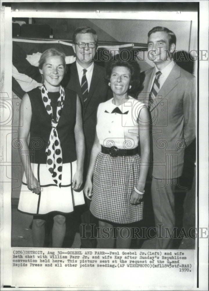 1970 Press Photo The Farr Family at Repl. convention