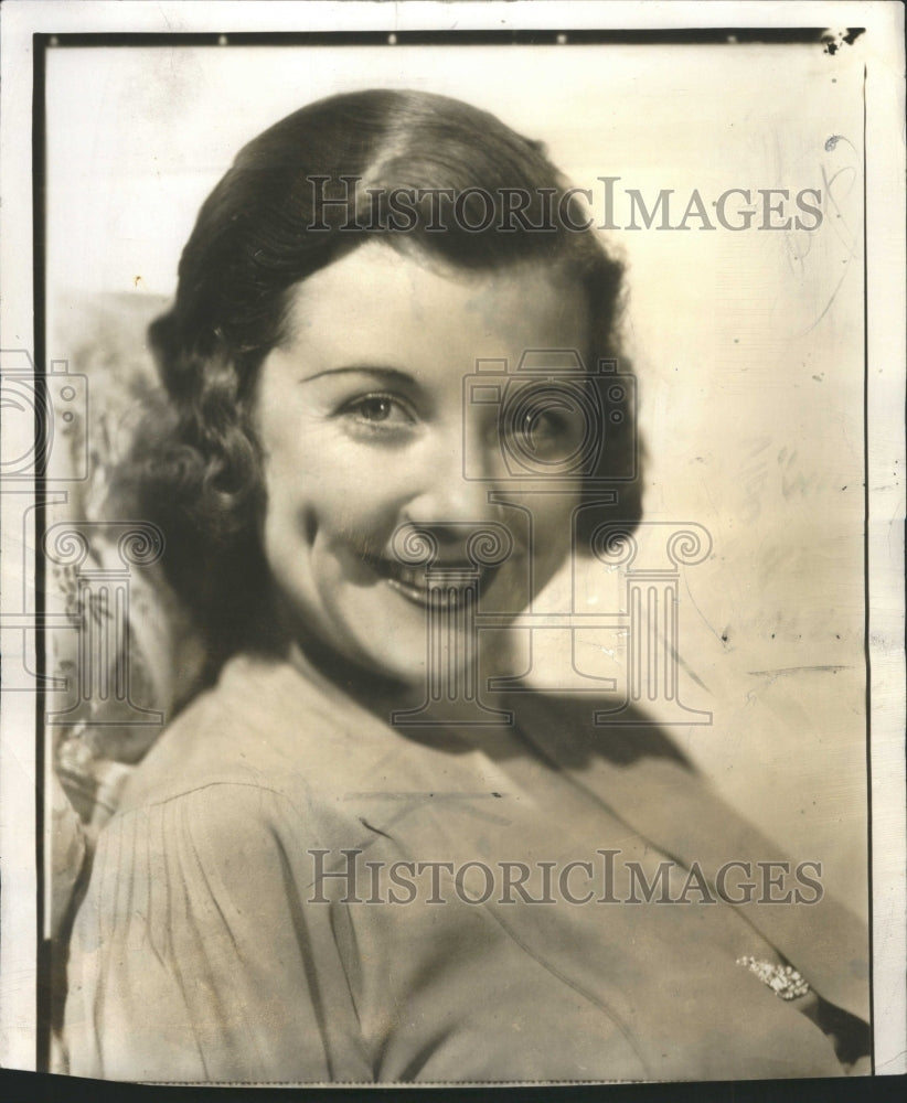 1937 Press Photo Evelyn Wright