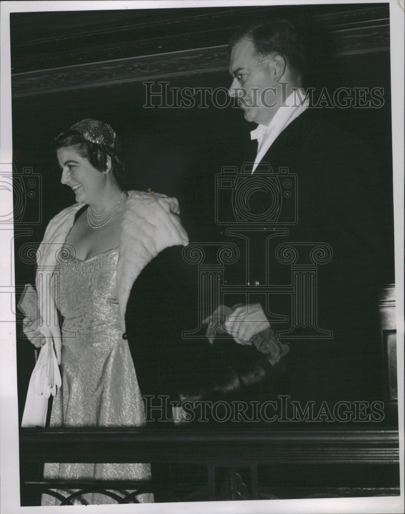 1938 Press Photo Willard Worcester &amp; Wife Society Ball