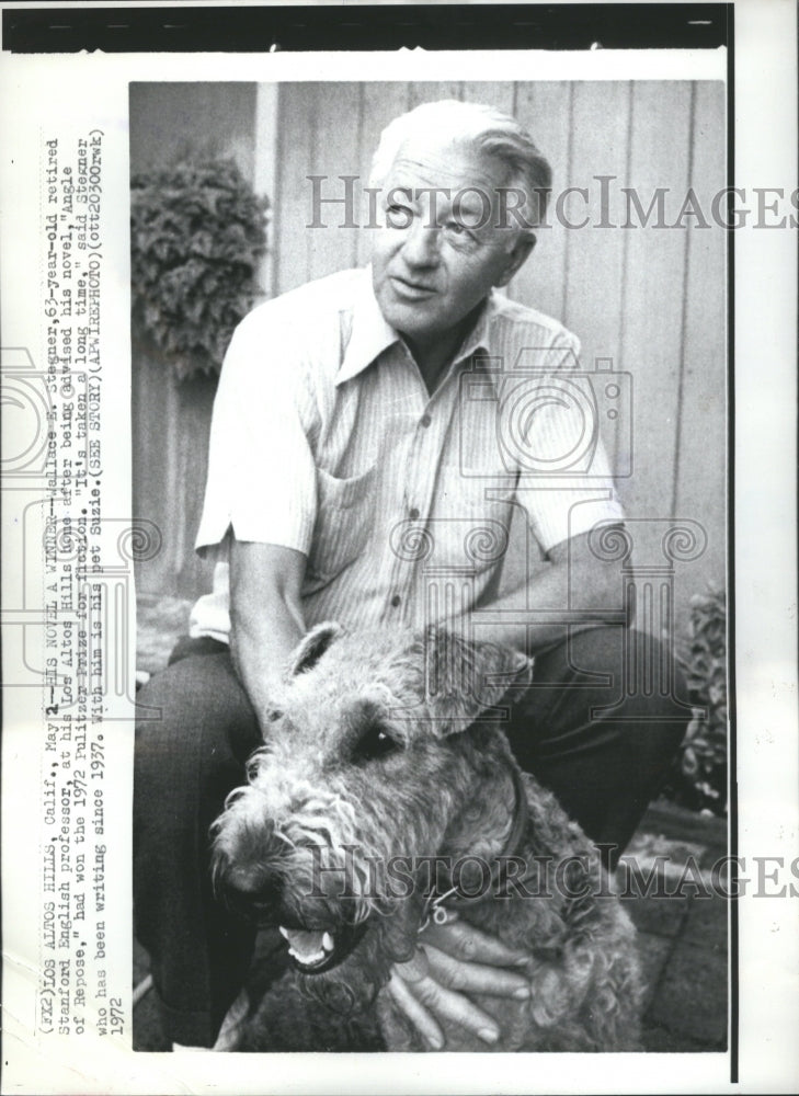 1972 Press Photo Wallace Stagner Pulitzer Prize Winner