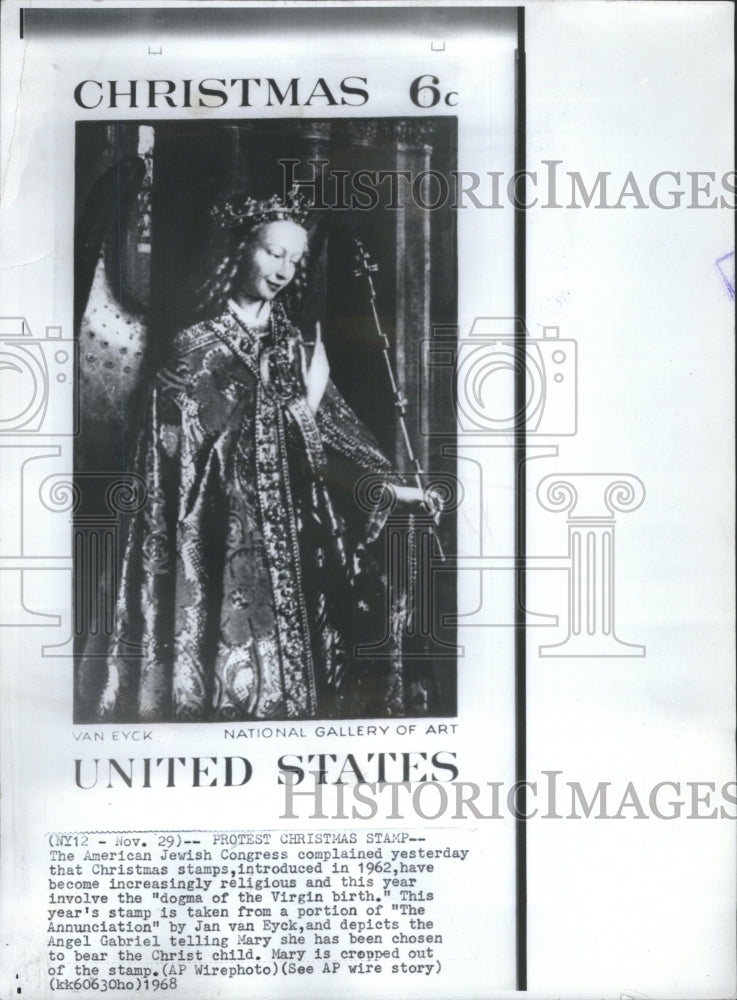 1968 Press Photo &quot;The Annuciation&quot; by Jan van Eyck