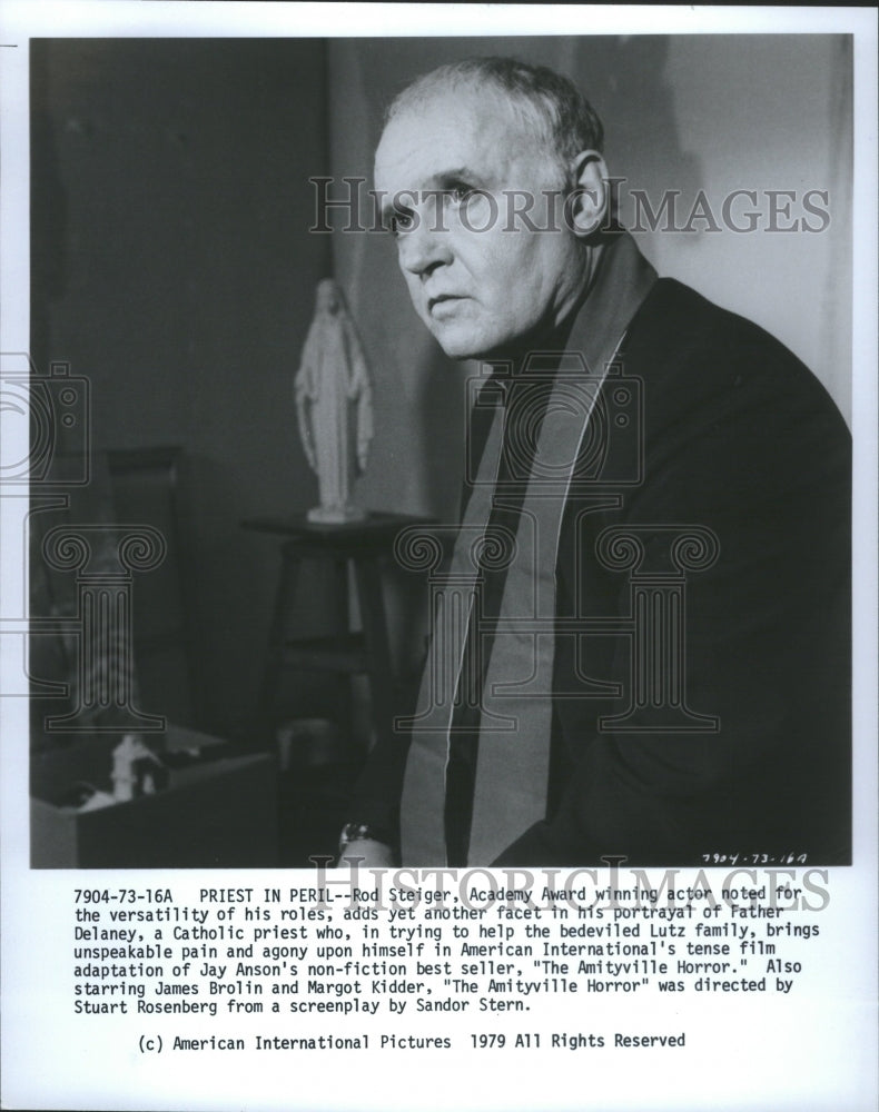 1980 Press Photo Rod Steiger Actor