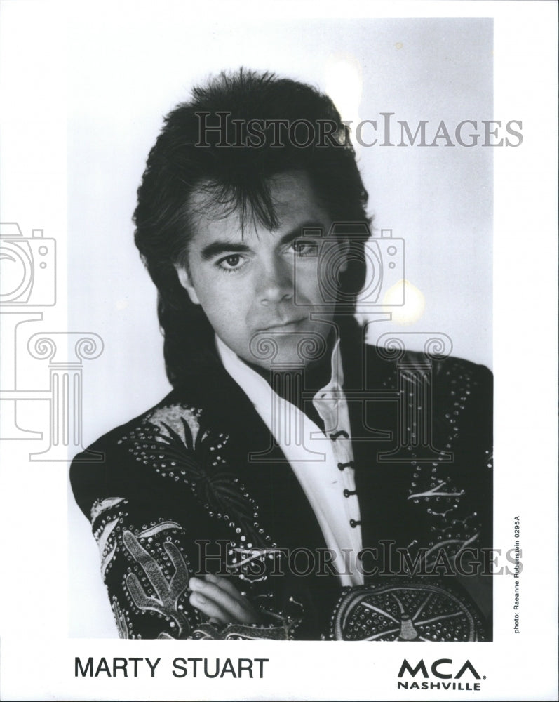 1995 Press Photo Marty Stuart Music Singer Songwriter