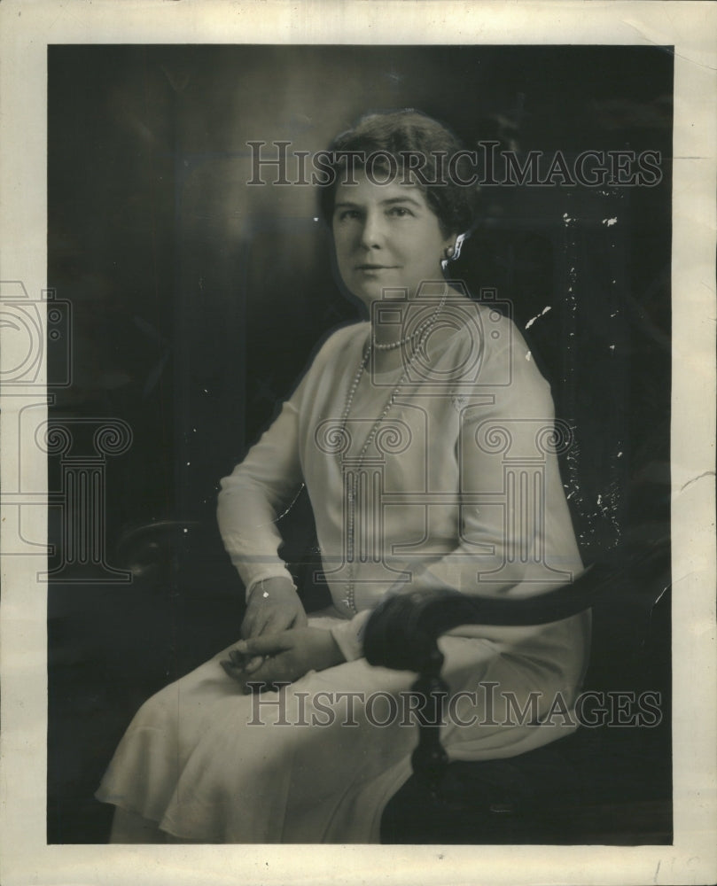 1929 Press Photo Mrs. Elliott G. Stevenson