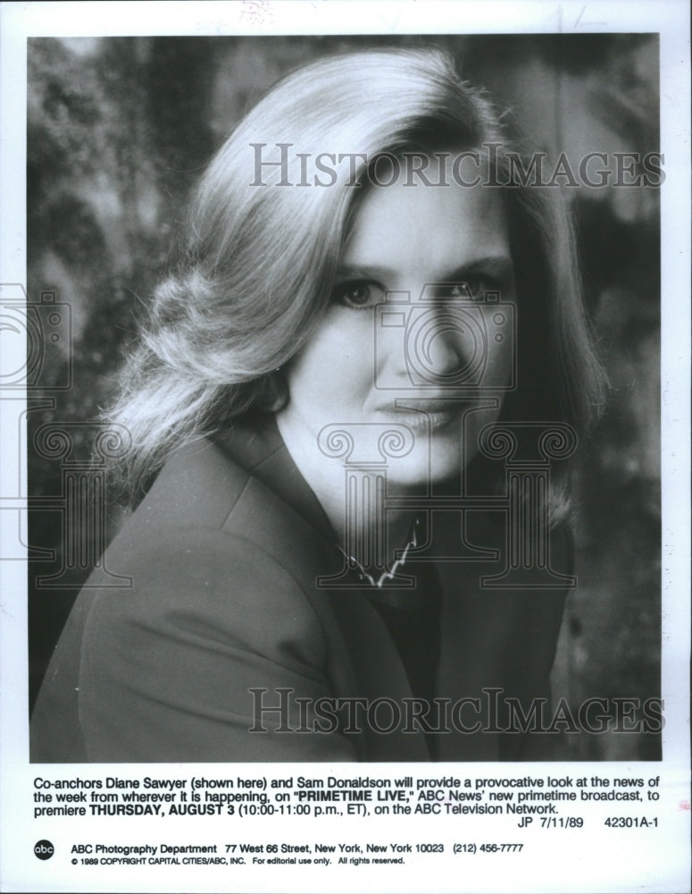 1989 Press Photo Diane Sawyer
