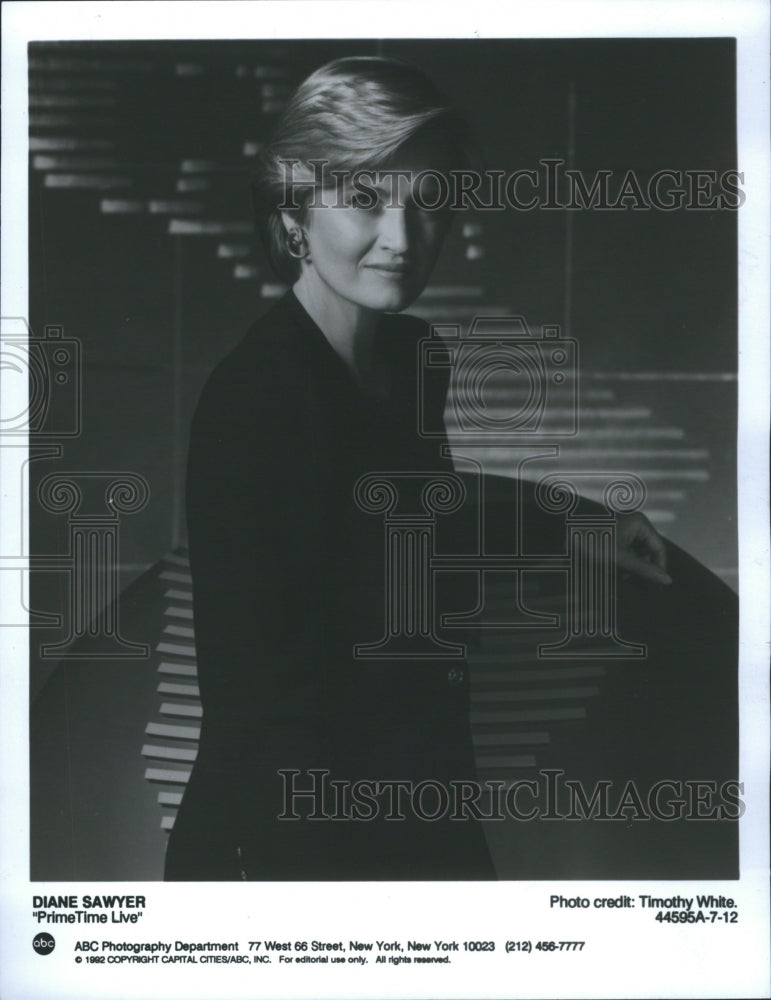 1993 Press Photo Lila Diane Sawyer NewsCaster ABC