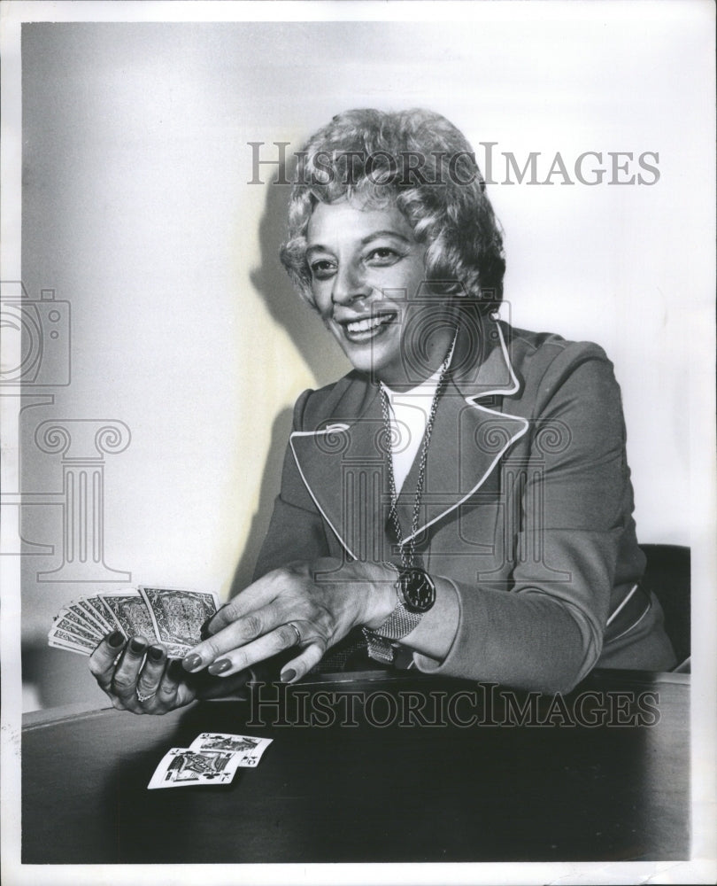 1972 Press Photo Sylvia Stein Southfield Bridge Player