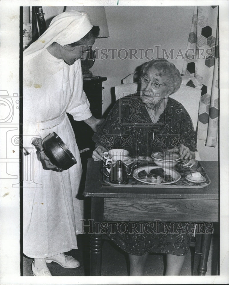 1973 Press Photo Mary Gerturde Mrs Theresa Herrmann