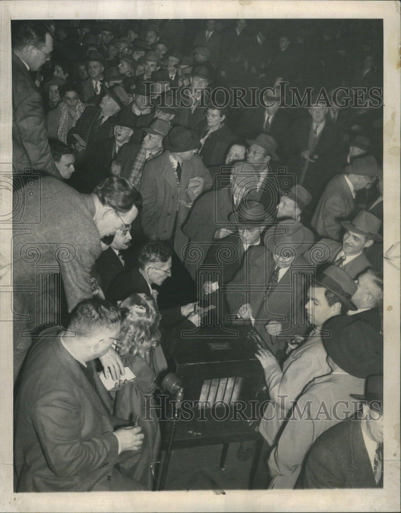 1947 Press Photo Chicago Typographical Union Stirke CH