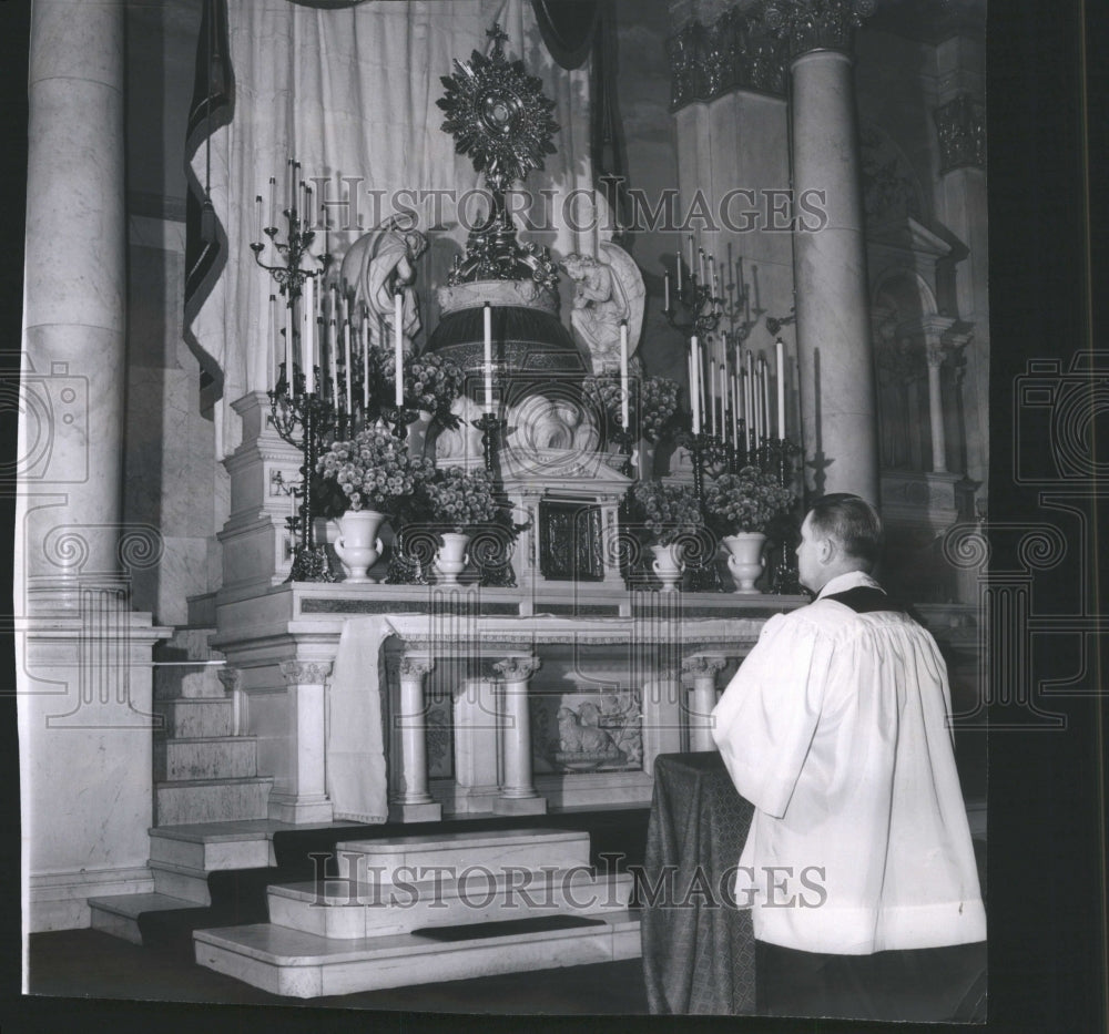 1960 Press Photo Father Patrick J Fenton Catholic Churc