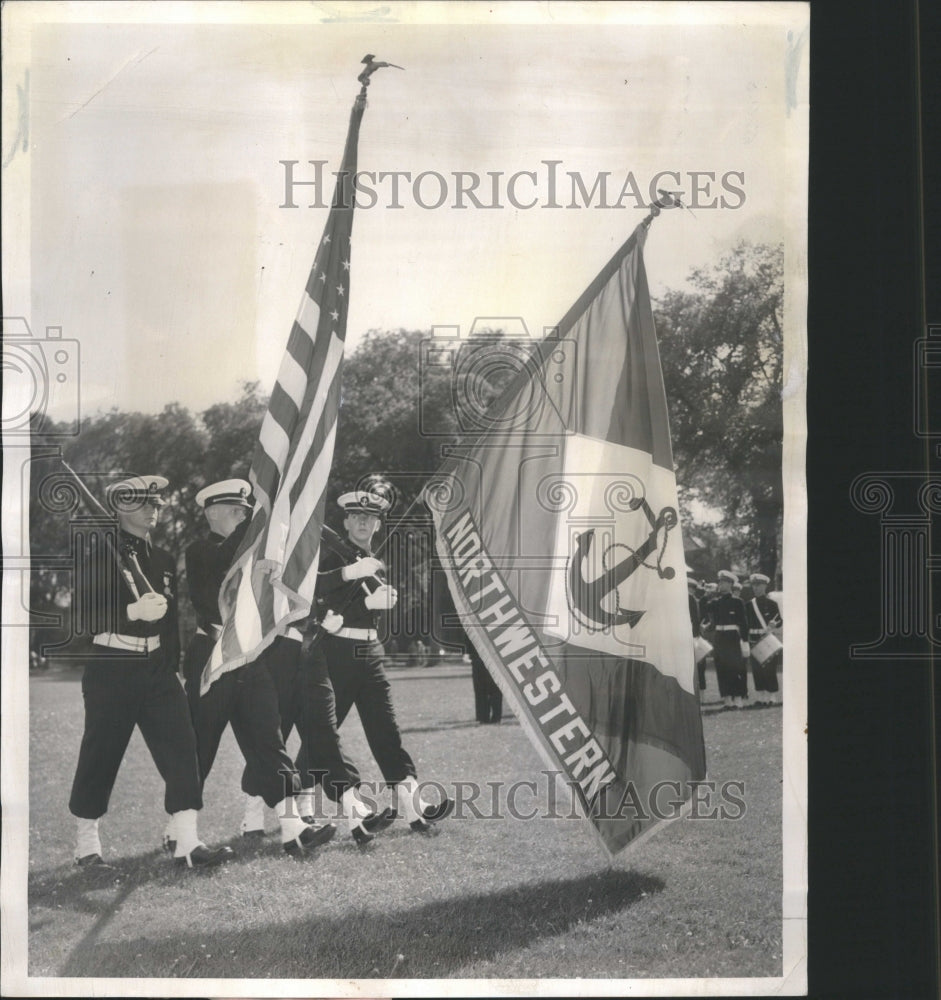 1958 Press Photo Naval Officer Reserve NROTC Program