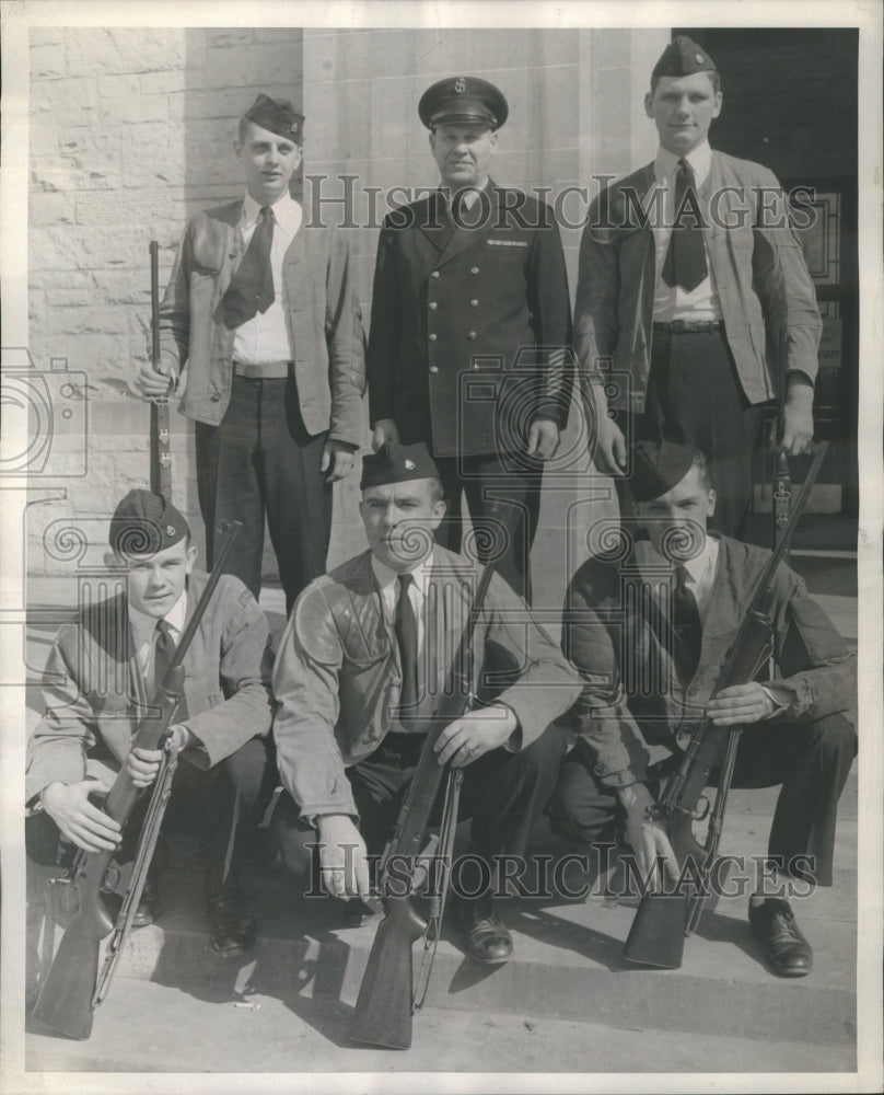 Press Photo Northwestern University Rifle Team John